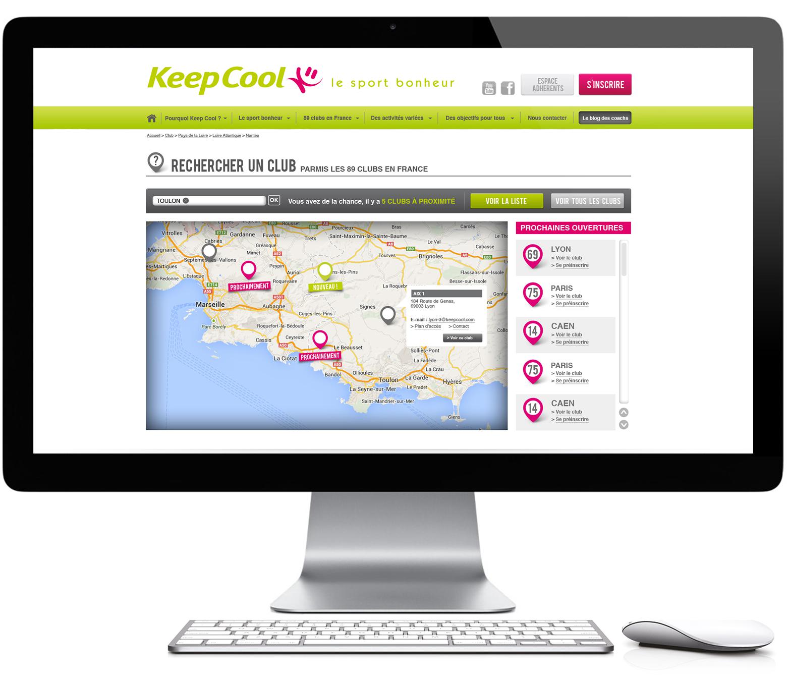 Page recherche KeepCool